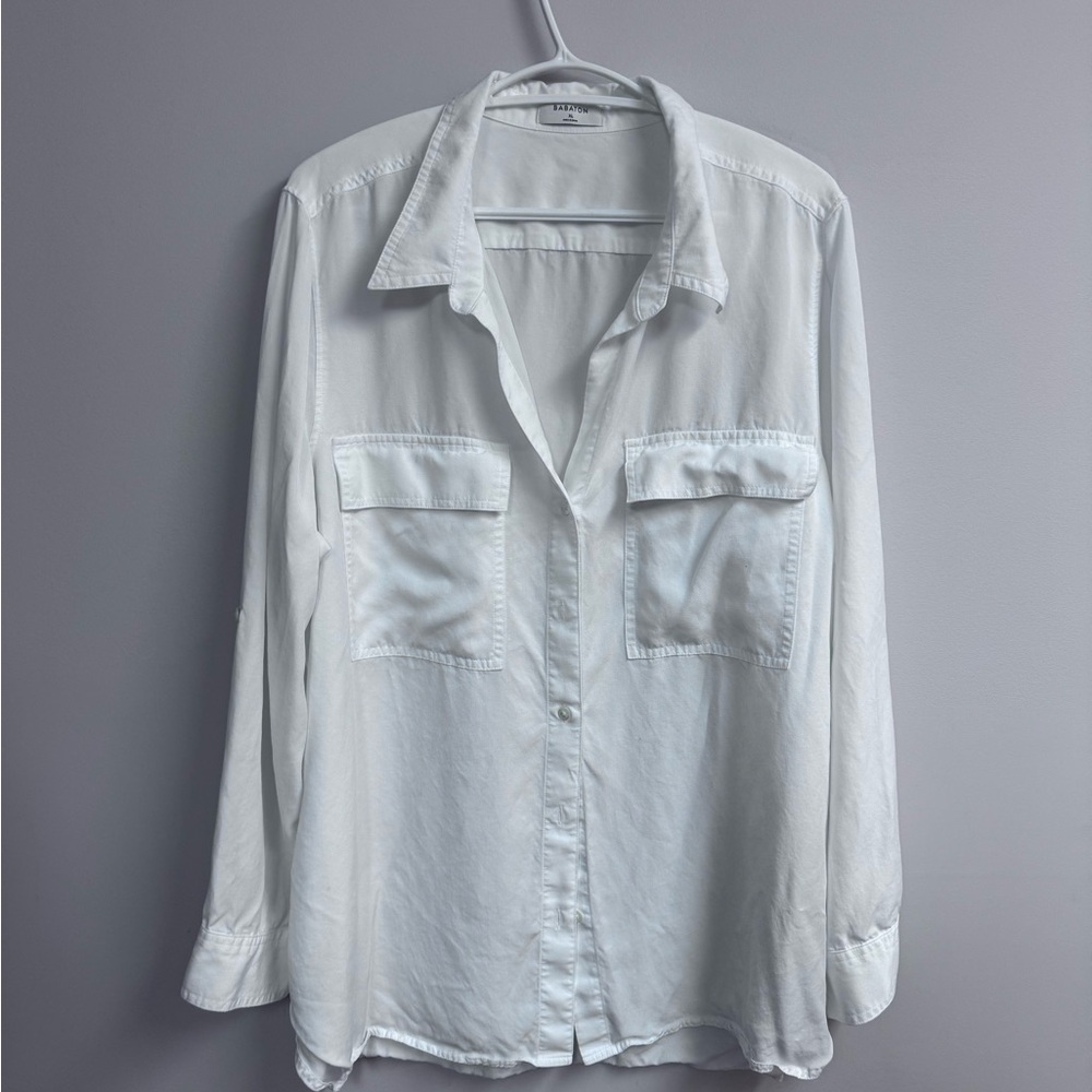 Babaton Utility White Button-Up shirt